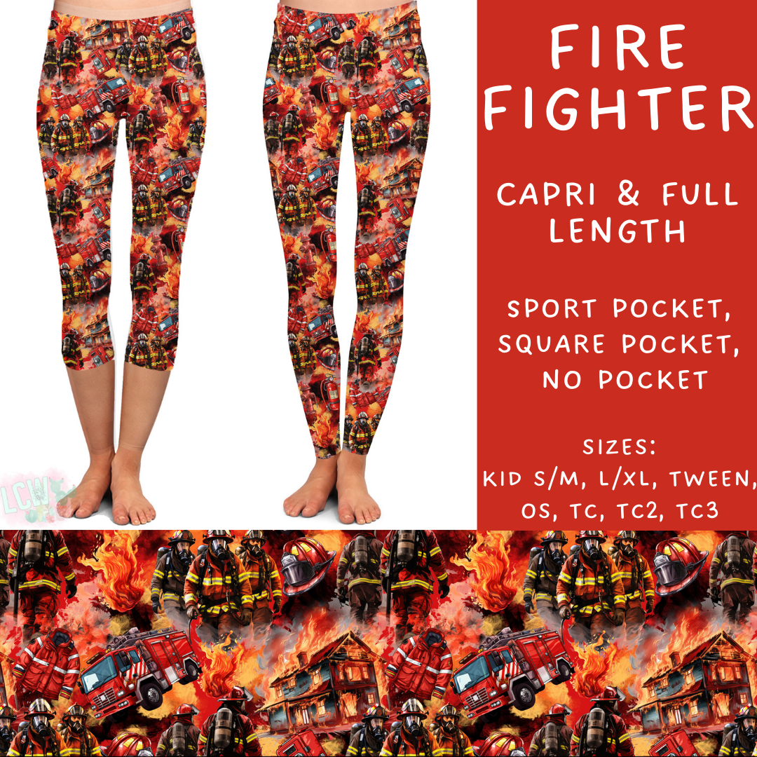 Batch #248 - Careers Collection - Closes 12/4 - ETA late Jan - Fire Fighter Full and Capri Length Leggings