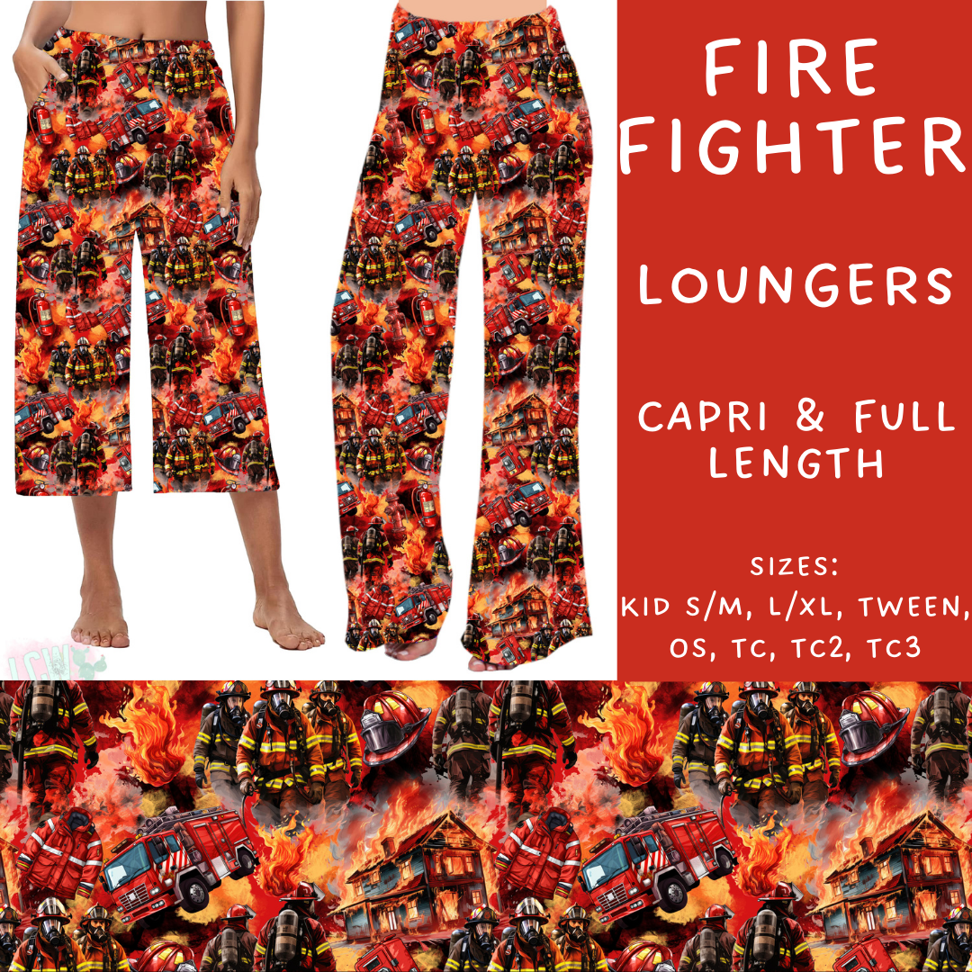 Batch #248 - Careers Collection - Closes 12/4 - ETA late Jan - Fire Fighter Capri and Full Length Loungers