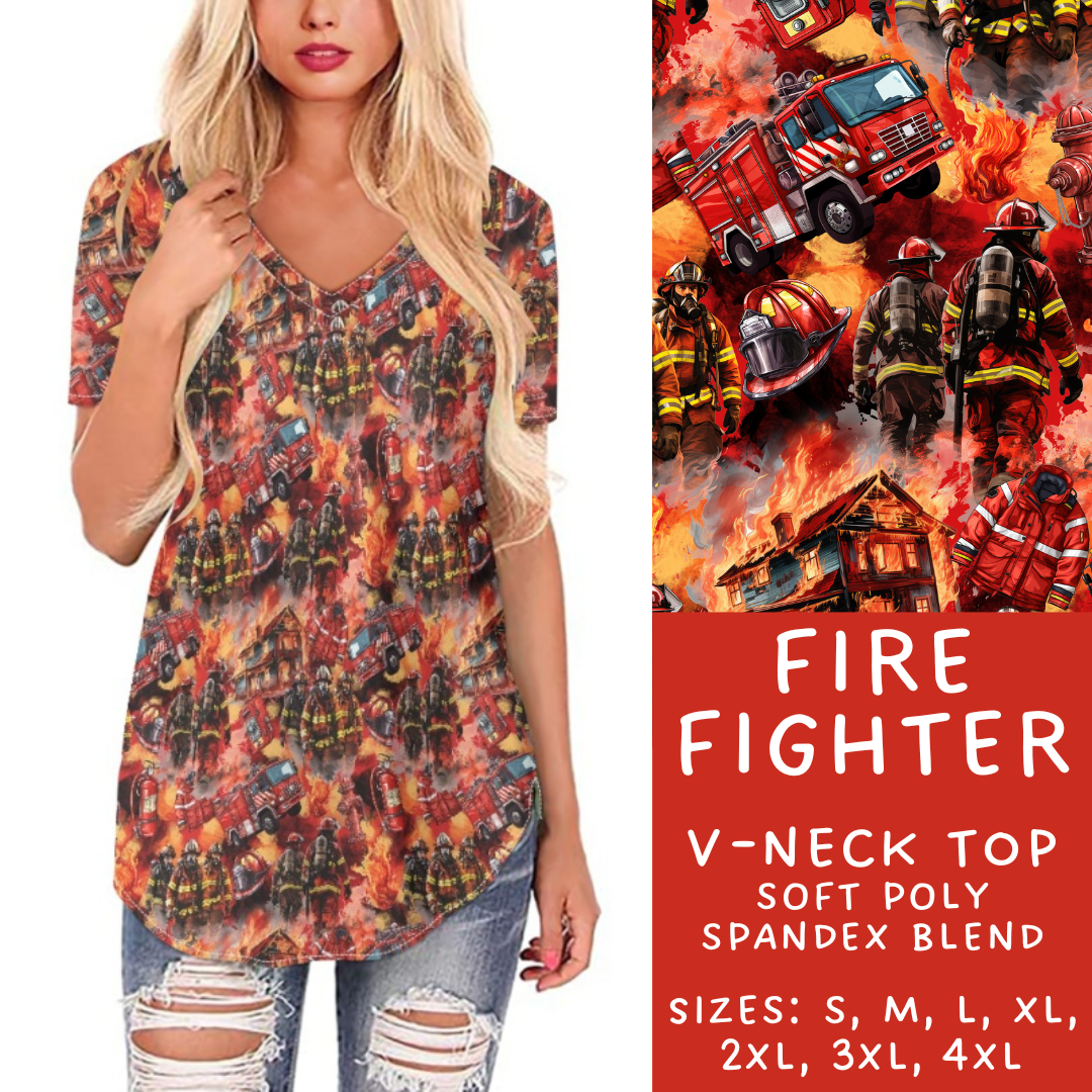 Batch #248 - Careers Collection - Closes 12/4 - ETA late Jan - Fire Fighter V-Neck Tee