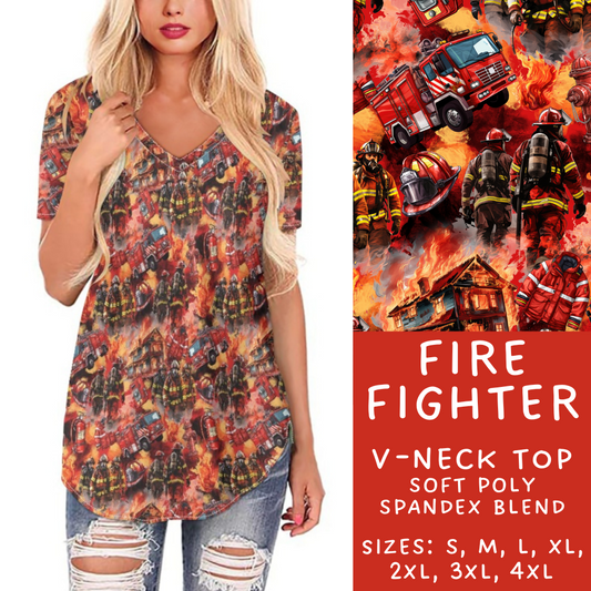 Batch #248 - Careers Collection - Closes 12/4 - ETA late Jan - Fire Fighter V-Neck Tee