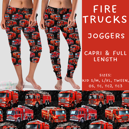 Batch #248 - Careers Collection - Closes 12/4 - ETA late Jan - Fire Trucks Full and Capri Length Joggers