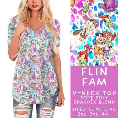 Batch #278 - Cool Characters 7 - Closes 1/29 - ETA early April - Flin Fam V-Neck Tee