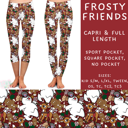 PREORDER Batch #219 - Christmas Characters - Closes 10/21 - ETA late Nov - Frosty Friends Full and Capri Length Leggings