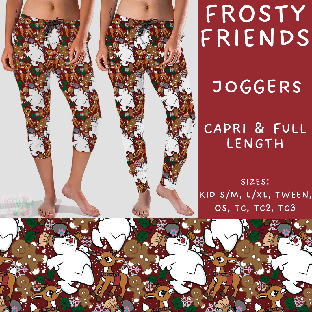 PREORDER Batch #219 - Christmas Characters - Closes 10/21 - ETA late Nov - Frosty Friends Full and Capri Length Joggers