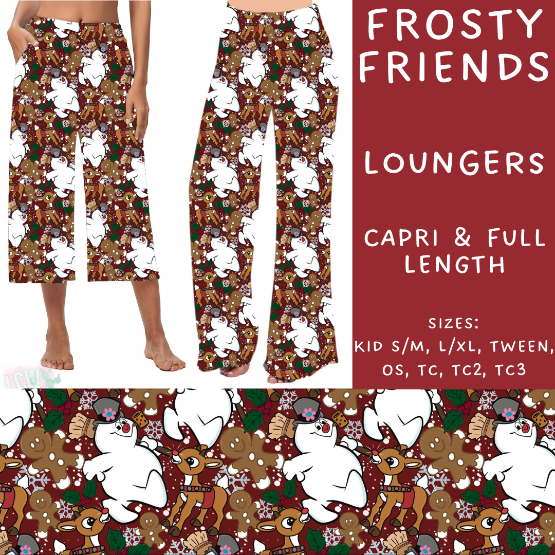 PREORDER Batch #219 - Christmas Characters - Closes 10/21 - ETA late Nov - Frosty Friends Capri and Full Length Loungers