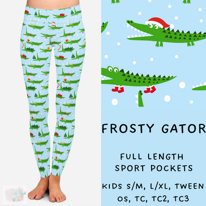 Ready To Ship - Coastal Christmas - Frosty Gator