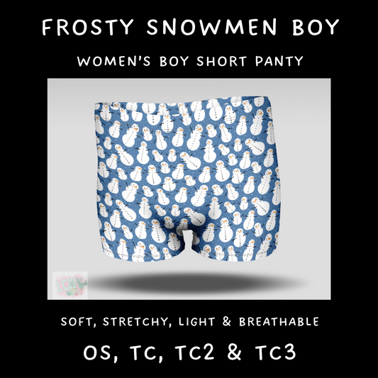 Batch #232 - Christmas Underwear - Closes 10/31 ETA early/mid Dec - Frosty Snowmen Boy Shorts