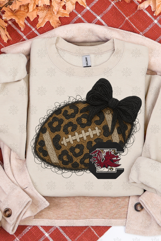 Faux Yarn College Teams Sweatshirt