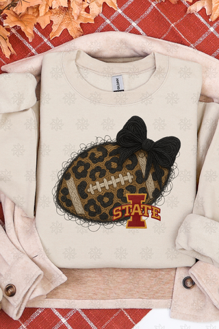 Faux Yarn College Teams Sweatshirt