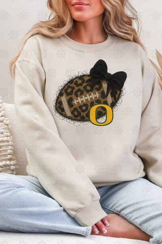 Faux Yarn College Teams Sweatshirt