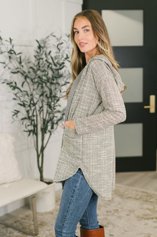 First Things First Hooded Cardigan in Neutral