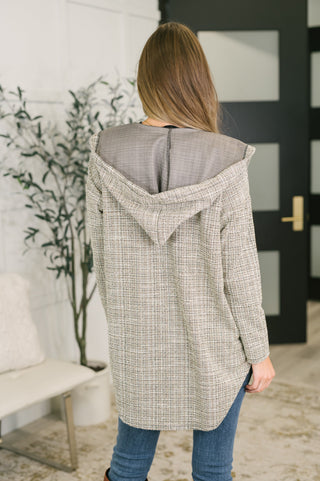 First Things First Hooded Cardigan in Neutral