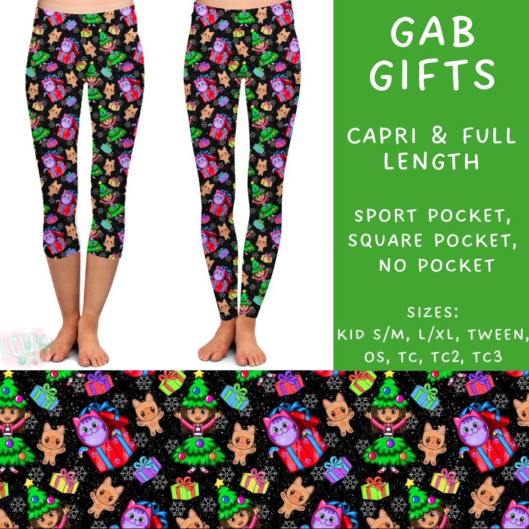 PREORDER Batch #219 - Christmas Characters - Closes 10/21 - ETA late Nov - Gab Gifts Full and Capri Length Leggings