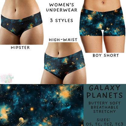 Batch #244 - Comfortable Underwear 2 - Closes 11/27 - ETA mid/late Jan - Galaxy Planets Women's Underwear