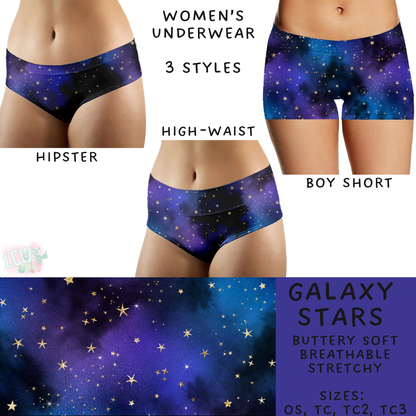 Batch #244 - Comfortable Underwear 2 - Closes 11/27 - ETA mid/late Jan - Galaxy Stars Women's Underwear