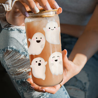 kawaii spooky tumbler
ghost party drink set
cute halloween glass
ghost themed thank you gift
halloween welcome present