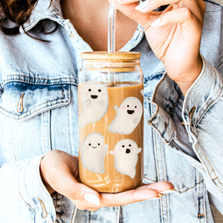 spooky season tumbler
ghost coffee station
halloween drink collection
spooky season home items
ghost themed kitchen decor