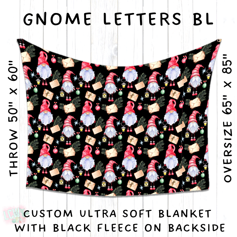 PREORDER Batch #216 - Cozy Christmas Blankets Presale - Closes 10/14 - ETA Early Dec - Gnome Letters BL