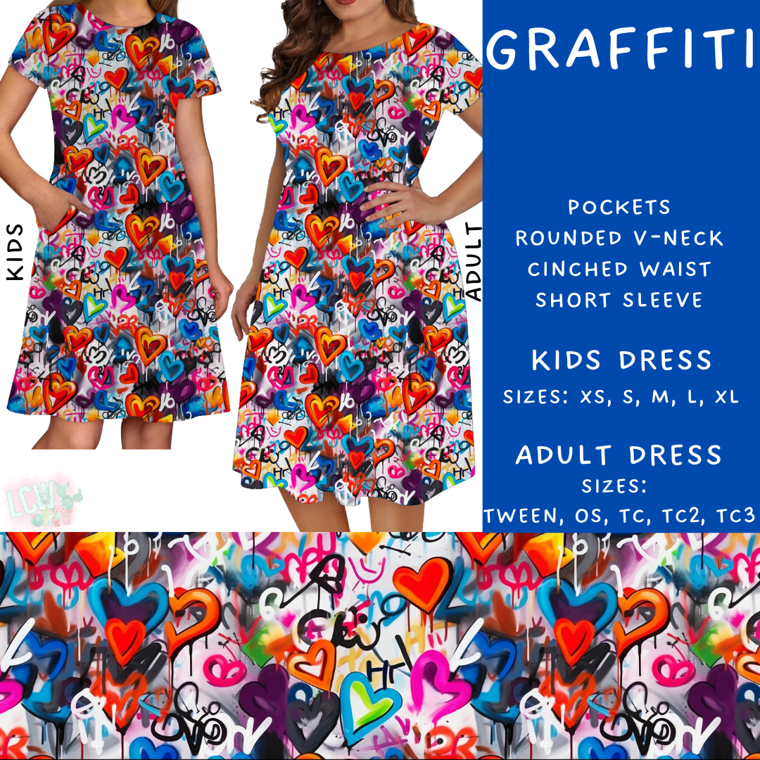 Batch #274 - Fun Run 7 - Closes 1/22 - ETA late March - Graffiti Adult & Kids Dresses