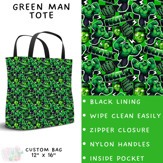 Batch #278 - Cool Characters 7 - Closes 1/29 - ETA early April - Green Man Tote