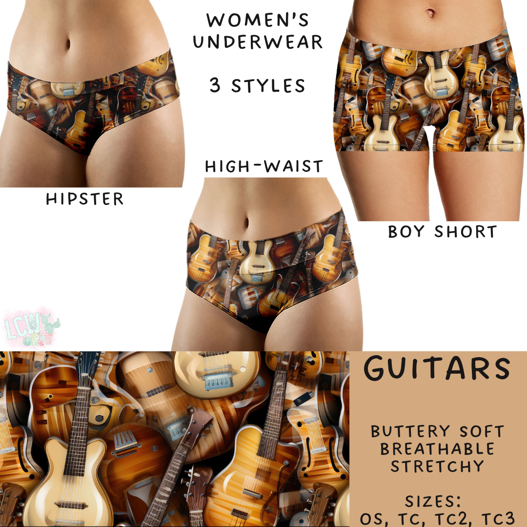 Batch #244 - Comfortable Underwear 2 - Closes 11/27 - ETA mid/late Jan - Guitars Women's Underwear