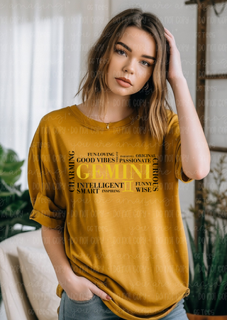 Gemini Zodiac Tee Smart, Funny, Wise