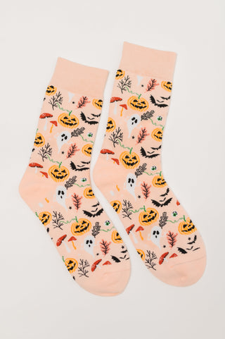 Ghouls Night In Quarter Socks