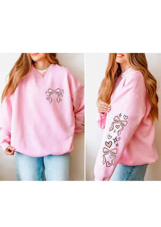 Girlie Bows With Sleeves Sweatshirt
