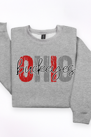 Grey & Red Ohio Sweatshirt