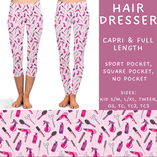 Batch #248 - Careers Collection - Closes 12/4 - ETA late Jan - Hair Dresser Full and Capri Length Leggings