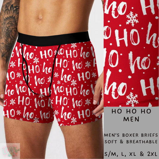 Batch #232 - Christmas Underwear - Closes 10/31 ETA early/mid Dec - Ho Ho Ho Mens Boxer Briefs