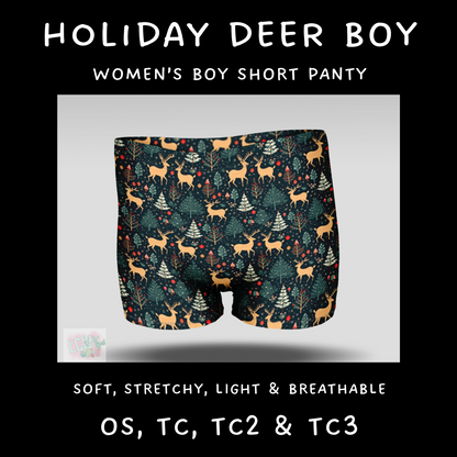 Batch #232 - Christmas Underwear - Closes 10/31 ETA early/mid Dec - Holiday Deer Boy Shorts