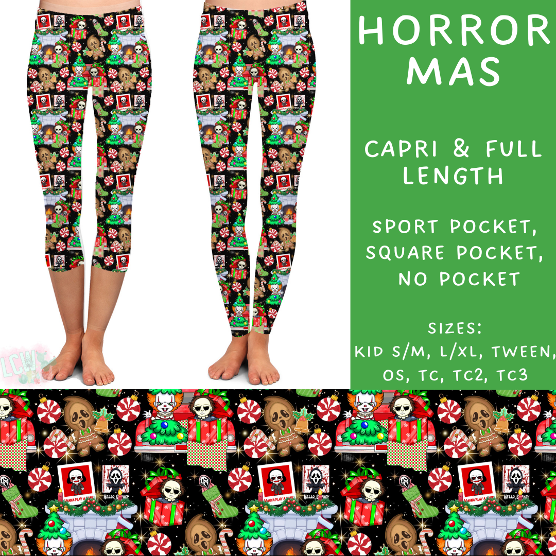 PREORDER  Batch #217 - Christmas Spirit - Closes 10/16 - ETA late Nov - Horror Mas Full and Capri Length Leggings