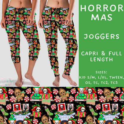 PREORDER  Batch #217 - Christmas Spirit - Closes 10/16 - ETA late Nov - Horror Mas Full and Capri Length Joggers