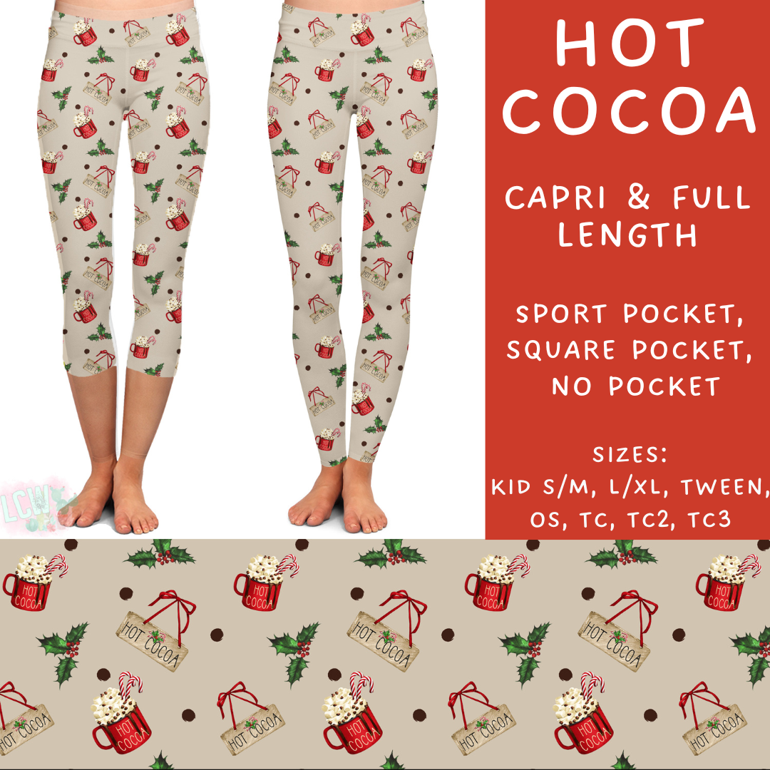 PREORDER  Batch #217 - Christmas Spirit - Closes 10/16 - ETA late Nov - Hot Cocoa Full and Capri Length Leggings