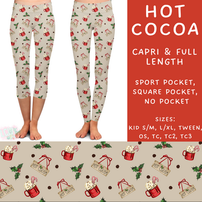 PREORDER  Batch #217 - Christmas Spirit - Closes 10/16 - ETA late Nov - Hot Cocoa Full and Capri Length Leggings