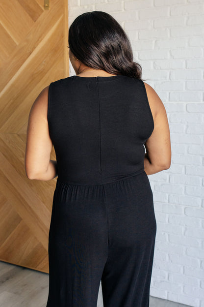 Hilary Wide Leg Jumpsuit in Black jb's closet