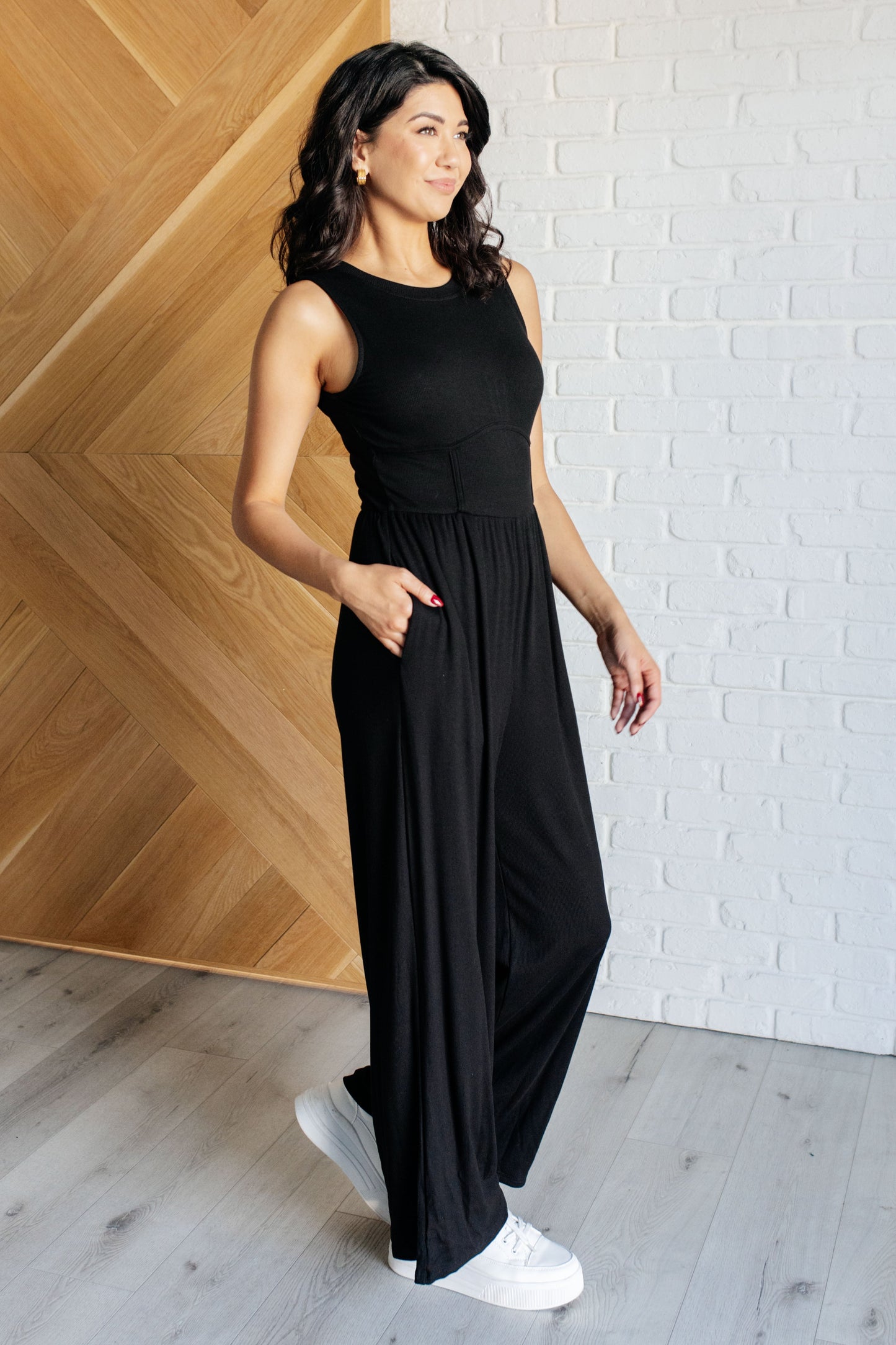 Hilary Wide Leg Jumpsuit in Black jb's closet