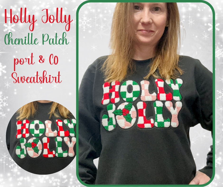 Holly Jolly Chenille Patch Sweatshirt