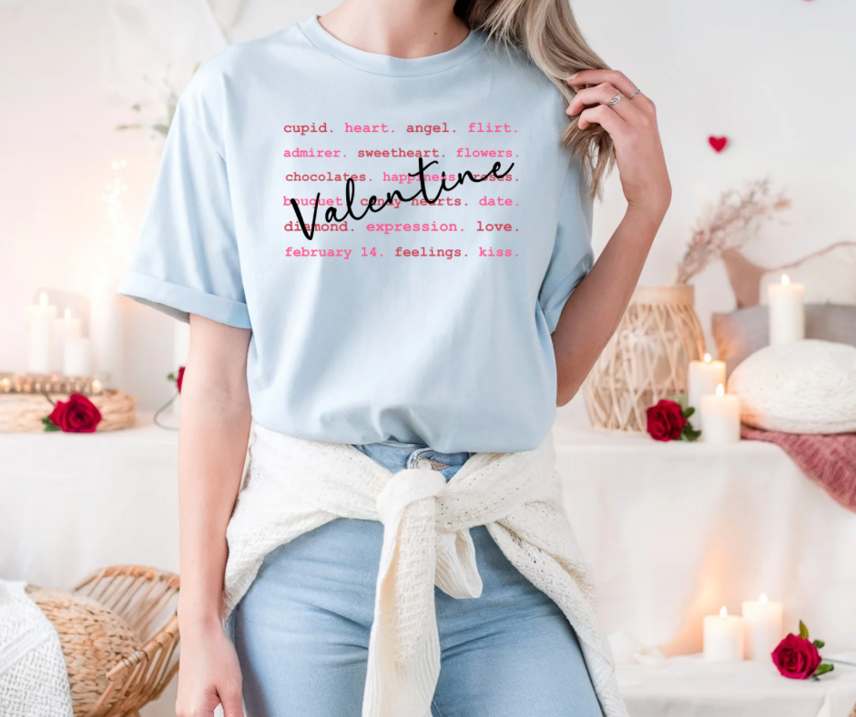 Valentine Typography Tee