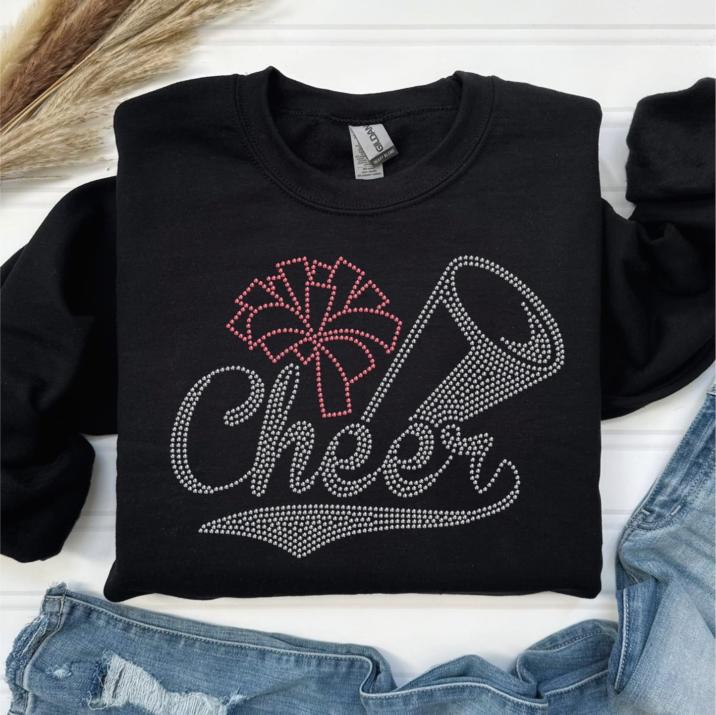 Cheer Pink Pom Spangle SWEATSHIRT