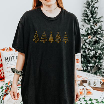 GOLD FOIL christmas trees