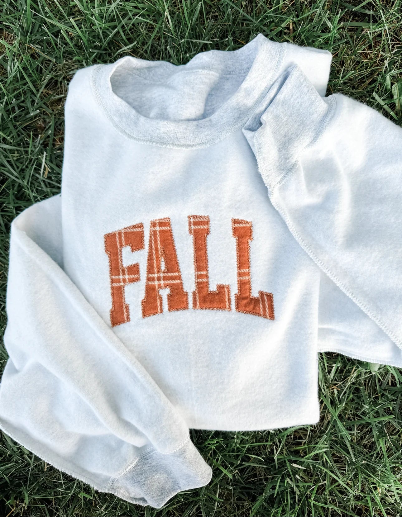 Fall Embroidered Applique Crewneck