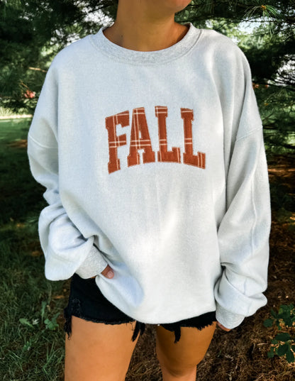 Fall Embroidered Applique Crewneck