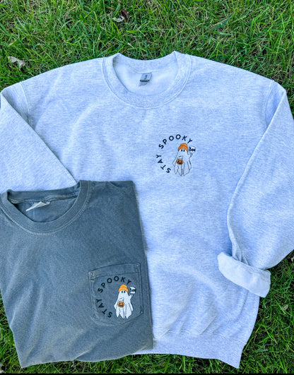 Stay Spooky Crewneck Embroidered