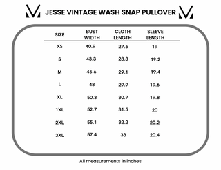 IN STOCK Jesse Vintage Wash Snap Pullover - Tan