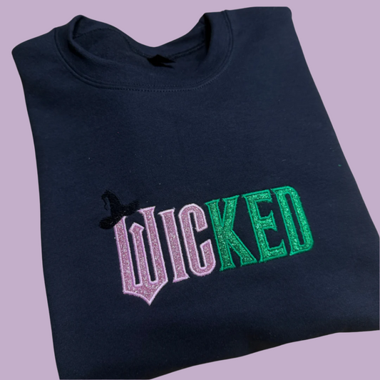 Wicked embrodiery and glitter