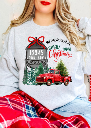 Personalize It Water Tower Christmas Sweatshirt