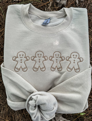 Gingerbread Embroidered Sweatshirt
