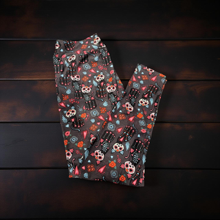 Spooky Skeleton Cat Pocket Leggings